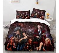 Parure De Lit Avec Housse De Couette Et Taies D'oreiller, Motif Musical Ac/Dc Australien, Pour Lit Double, Double, Queen Et King Size, Livraison Directe