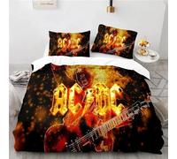Parure De Lit Avec Housse De Couette Et Taies D'oreiller, Motif Musical Ac/Dc Australien, Pour Lit Double, Double, Queen Et King Size, Livraison Directe