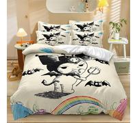 Parure De Lit Avec Housse De Couette Imprimée En 3d Pour Enfants, Motif Dessin Anime, Housse De Couette En Microfibre Melody 1 Et Taies D'oreiller Kuromi 2
