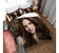 Parure De Lit Avec Housse De Couette Kristen Stewart, Ideale Pour Les Jeunes Filles Et Les Enfants, Avec 2 Taies D'oreiller Et Fermeture Éclair Dissimulée. Image