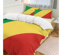 Parure De Lit avec Motif Juste Après La République Drapeau National Ensemble Literie Trois Pièces pour Adulte Housse Couette en Microfibre Épaisse 105G avec 2 Taies d'oreiller pour Décoration Chambre