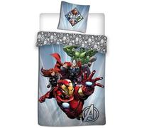 Parure de lit - Avengers Marvel - Housse de couette 140x200 cm - Taie d'oreiller 63x63 cm - Microfibre