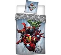 Parure de lit - Avengers - Multicolore - 1 housse de couette + 2 taies - Motif super-héros - Enfant