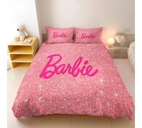 Parure De Lit Barbie Rose À Imprimés, Housse De Couette Princesse Barbie Pour Filles, Housse De Couette Moderne, Parure De Lit Dessin Anime