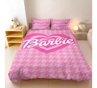 Parure De Lit Barbie Rose À Imprimés, Housse De Couette Princesse Barbie Pour Filles, Housse De Couette Moderne, Parure De Lit Dessin Anime