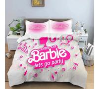 Parure De Lit Barbie Rose Douce Pour Enfants, Housse De Couette Princesse Barbie, Housse De Couette Dessin Anime, Housse De Couette Moderne, Literie Pour Filles