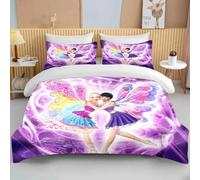 Parure De Lit Barbie Rose, Housse De Couette Douce Pour Filles, Housse De Couette Moderne, Motif Dessin Anime