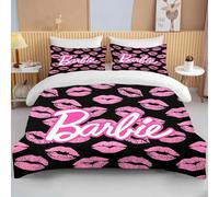 Parure De Lit Barbie Rose Imprimee, Housse De Couette Douce Pour Filles, Housse De Couette Moderne, Motif Dessin Anime