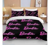 Parure De Lit Barbie Rose Imprimee, Housse De Couette Douce Pour Filles, Housse De Couette Moderne, Motif Dessin Anime