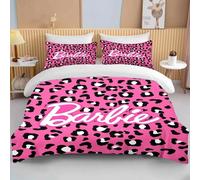 Parure De Lit Barbie Rose Imprimee, Housse De Couette Douce Pour Filles, Housse De Couette Moderne, Motif Dessin Anime