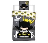 Parure de Lit - Batman - Coton Bio - 140x200 cm - 1 Taie d’oreiller 65x65 cm - Lavable en machine