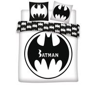 Parure de Lit - BATMAN - Modèle Logo - 240x220 cm - 3 pièces - Imprimée Réversible