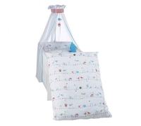 Parure de Lit Bébé Dancing Bird - ROBA - 4 pièces - Coton - Blanc/Multicolore