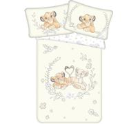 Parure de Lit Bébé - Disney - Le Roi Lion - Housse de Couette 100x135 cm - Taie 40x60 cm - 100% Coton