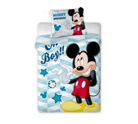 Parure de lit bébé Disney Mickey Mouse 2 pièces 100x135 cm, 100 % coton, douce et confortable