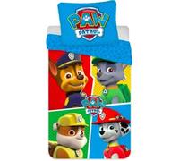 BrandMac Parure de lit bébé Paw Patrol 100×135 cm + taie 40×60 cm 100% coton