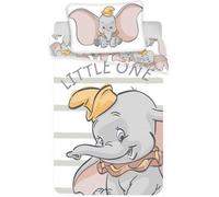 Parure de Lit Bébé Dumbo Disney - Housse de Couette Coton - Blanc