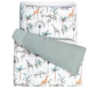 Parure de lit bébé en coton - SEVIRA KIDS - Safari - 120 x 150 cm - Blanc
