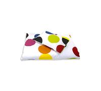 Parure de lit bébé enfant 140 x 200 coton Oeko-TEX 2 pièces : housse de couette/housse de couette + taie d'oreiller (blanc avec cercles)