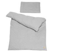roba Parure de Lit Bébé Bio Lil Planet - 2 Pièces - Housse de Couette 100 x 135 cm + Taie d'Oreiller 40 x 60 cm - Coton Bio Certifié OEKO-TEX® et GOTS - Gris Argenté