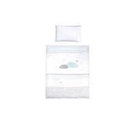 Roba Parure de lit bébé Happy Cloud – 2 pièces 100% coton 100x135 + 40x60 Nuages et étoiles