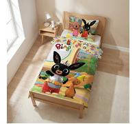 Parure de lit bébé/junior - 100x135 cm - Housse de couette et taie d'oreiller - Bing et Flop - Réversible
