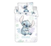 Jerry Fabrics Parure de lit junior Disney Stitch – Housse 100x135 cm + taie 40x60 cm, 100% coton