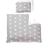 Parure de lit bébé Little Stars gris/blanc - 100x135 Blanc G
