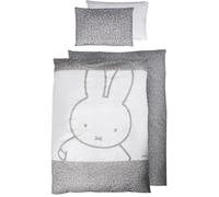 roba Parure de Lit Bébé Réversible miffy® - 2 Pièces 100% Coton Doux - Housse de Couette 100 x 135 cm + Taie d'Oreiller 40 x 60 cm - Imprimée Lapin