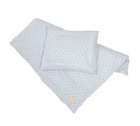 roba Parure de Lit Bébé Bio Lil Planet - 2 Pièces - Housse de Couette 80 x 80 cm + Taie d'Oreiller 40 x 35 cm - Coton Bio Certifié OEKO-TEX® et GOTS - Bleu Ciel