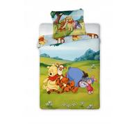 Parure de lit bébé Winnie l’Ourson « Amis » 2 pièces 100x135 cm, 100 % coton, douce et confortable