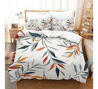 Parure De Lit Belles fleurs 3 Pièces Sets Housse De Couette Fleurs Illustration Microfibre Imprimé 3D Douce Respirante Housse De Couette Avec 2Taies D'oreiller Pour Garçons Et Filles Super King(26