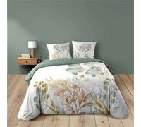Douceur d'Intérieur – Parure de lit 3 pièces Lolita – 240 x 220 cm – 100% coton – Blanc