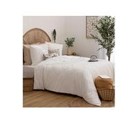 Atmosphera - Parure de lit 3 pièces Swan Jacquard microfibre Blanc 260x240 cm