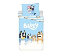 Parure de lit - BLUEY - 140 x 200 cm - Housse de couette + Taie - 100% Coton - Enfant