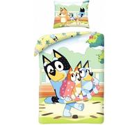 Parure de lit Bluey - Housse de couette de lit Bluey 140 X 200 CM + 65 X 65 CM