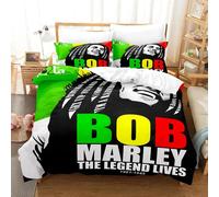 Parure De Lit Bob Marley Imprimee En 3d Pour Lit Simple, Double, Queen Et King Size, Pour Garçon, Avec Housse De Couette Et Motif Volley-Ball