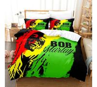 Parure De Lit Bob Marley Imprimee En 3d Pour Lit Simple, Double, Queen Et King Size, Pour Garçon, Avec Housse De Couette Et Motif Volley-Ball