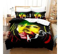 Parure De Lit Bob Marley Imprimee En 3d Pour Lit Simple, Double, Queen Et King Size, Pour Garçon, Avec Housse De Couette Et Motif Volley-Ball