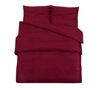 Parure De Lit Bordeaux 200 X 200 Cm, Housse De Couette Et Taie d'oreiller | Textile respirant, toucher soyeux, entretien aisé, certification OEKO-TEX, robustesse longue durée, teinte profonde