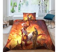 Parure De Lit Camille Hypoallergénique - Jeux D'anime De Dessin Anime - Lit Double : Housse De Couette X1 Piece Taie D'oreiller X2 Pieces Ensembles Simples Pour Literie Avec Literi