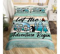 Parure de lit Camper - Superbe housse de couette pour enfants et adultes - 1 housse de couette (sans couette) - Taille simple