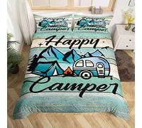 Parure de lit Camper - Superbe housse de couette pour enfants et adultes - 1 housse de couette (sans couette) - Taille simple