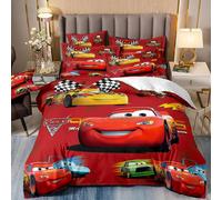 Parure De Lit Cars Lightning Mcqueen, Housse De Couette Et Taies D'oreiller Imprimees En 3d Pour Adolescents Garcon S, Housse De Couette Pour Enfants, Motifs Cars Rouges
