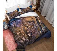 Parure De Lit Chic Avec Housse De Couette Et Taies D'oreiller, Motif Graffiti 3d, Impression Numérique Réaliste, Fermeture Éclair, Couvre-Lit En Microfibre Ultra Doux