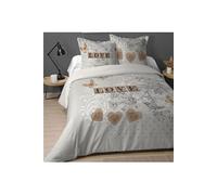 Stof Parure de lit CLEMENCE en coton beige - 220x240 cm BEIGE