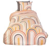 Parure de lit collection LOVE 140x200 cm pur coton rose 2 pièces