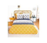 Parure de lit - COTE DECO - 240x220 cm - 100% Coton - Géométrique - Réversible