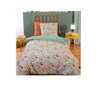 Parure de lit - COTE DECO - Animaux de la forêt - 140x200 cm - Coton - Réversible