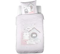 Parure de Lit - COTE DECO - Housse de Couette 140x200 cm - 100% Coton - Imprimé Chat - Enfant